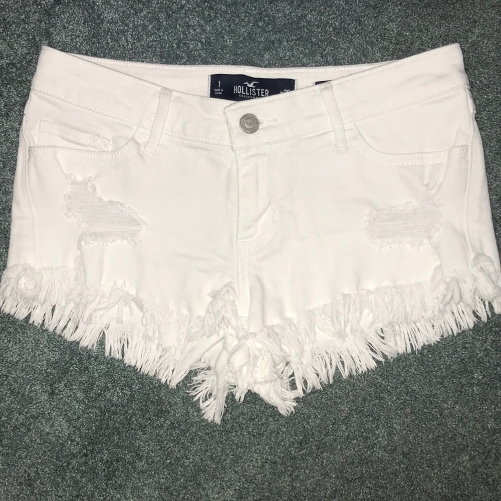 White Hollister jean shorts